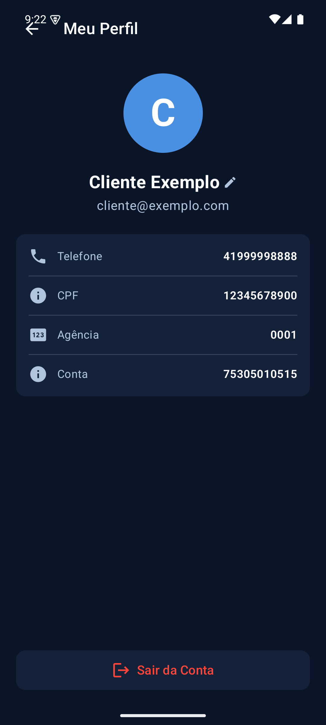 Agiota Bank - Perfil